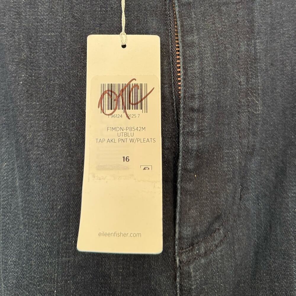 NWT NEW Eileen Fisher Organic Cotton Stretch Tapered Ankle Jeans Size 16 - Picture 8 of 12